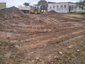 Truck yard at Majembeni